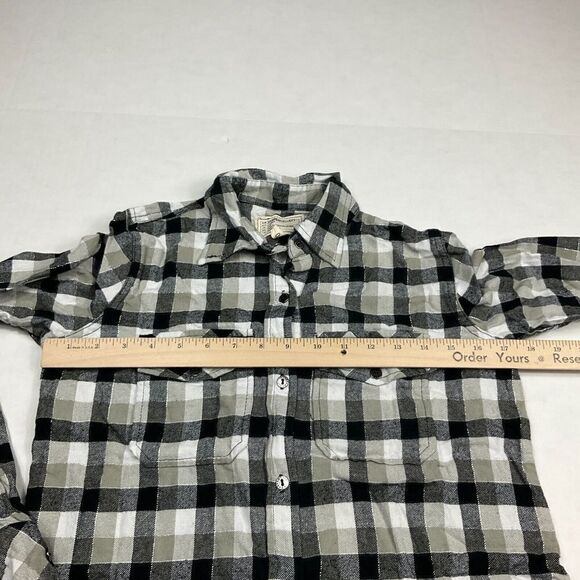 Current Elliott Womens Flannel Button Down Shirt Plaid Long Sleeve Top Size 0 - Picture 7 of 12